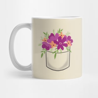 Pocket Bouquet to go for Purple Flower Lovers Mug